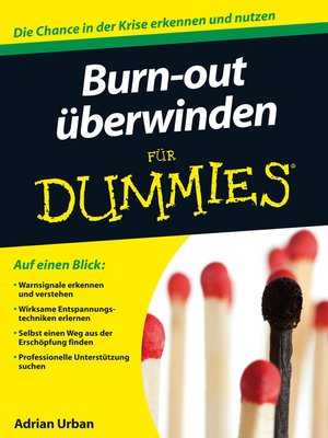 cover image of Burn-out &uuml;berwinden f&uuml;r Dummies